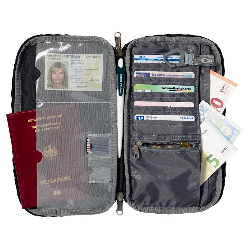Jack Wolfskin pouzdro - peněženka na dokumenty BOARDING POUCH RFID