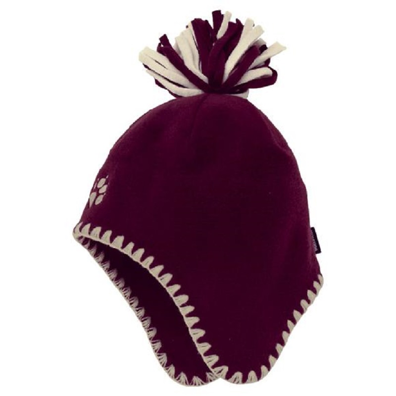 Jack Wolfskin dětská fleecová čepice se střapcem KIDS KNIGHT HAT