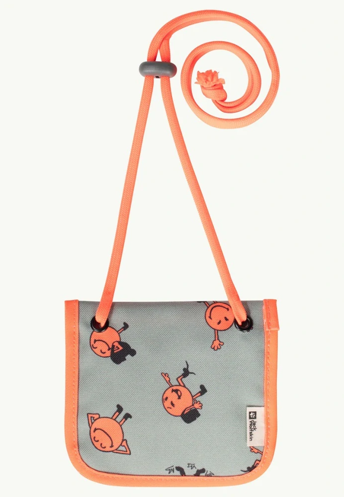 Jack Wolfskin dětská peněženka SMILEYWORLD POUCH šedo oranžová