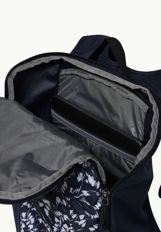 Jack Wolfskin batoh dámský Frauenstein modrý se vzorkem listů
