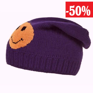 Dětská prodloužená zimní čepice SMILEY