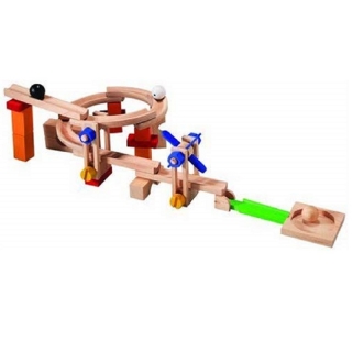 PLANTOYS dřevěná  stavebnice - kuličková dráha 44 dílů